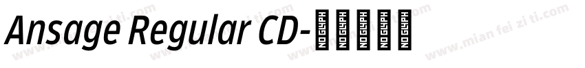 Ansage Regular CD字体转换